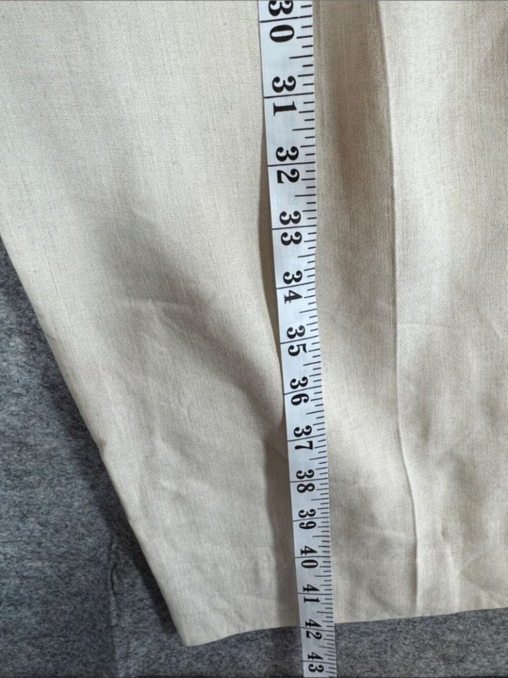 Banana Republic Linen Blend Wide Leg Pants Cream Size 2 Quiet Luxury Miinimalist - Picture 8 of 12